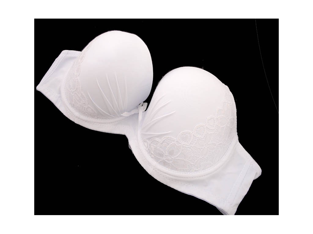 BIUSTONOSZ BIAŁY GŁADKI KORONKA MODELUJĄCY