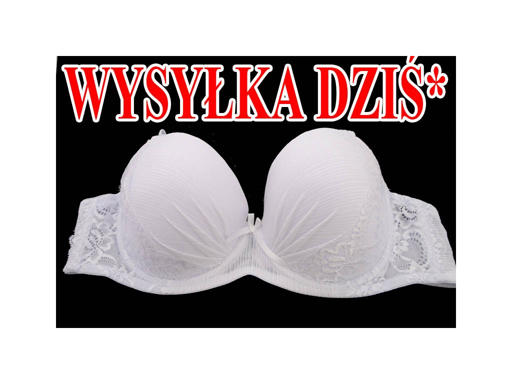 BIUSTONOSZ BIAŁY POWIĘKSZAJĄCY KORONKOWY