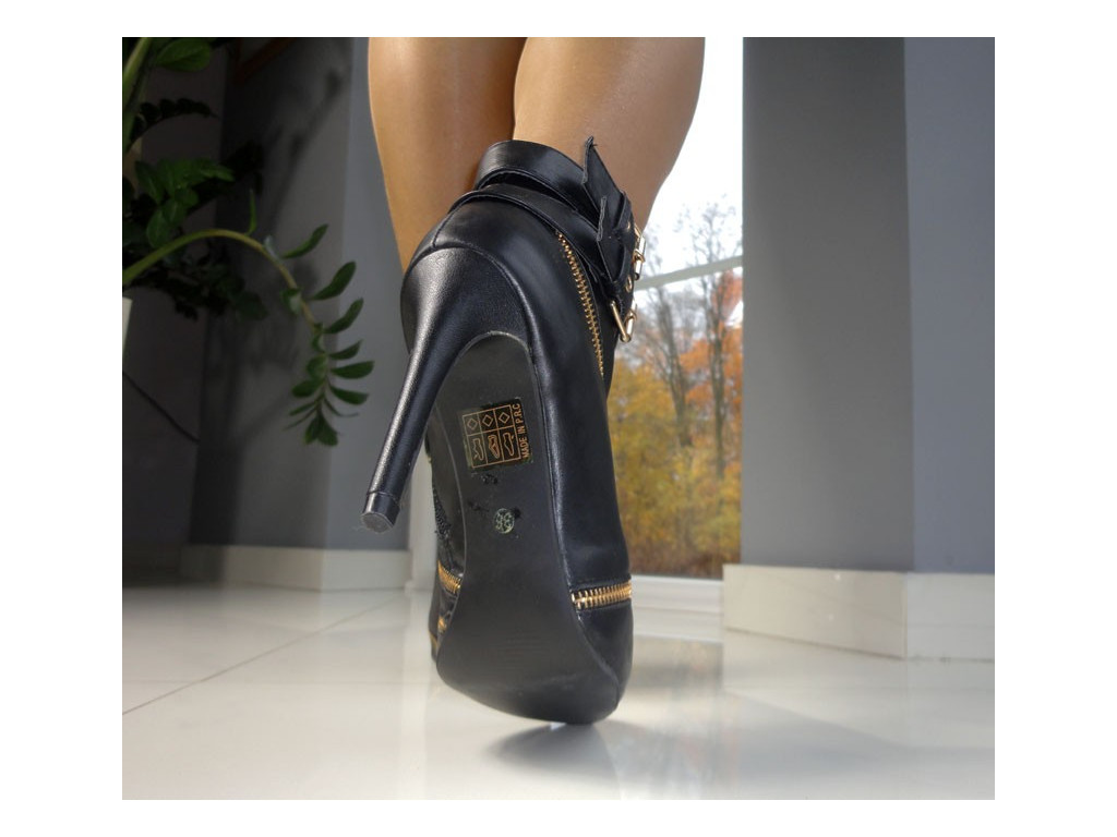 BLACK ECO BOOTS SKINNY ZIPPER - 5