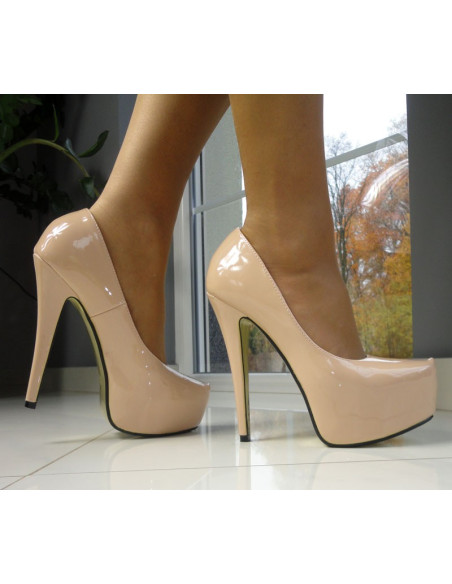 HOHE BEIGE PINS LACK-NACKT-PLATEAU - 3