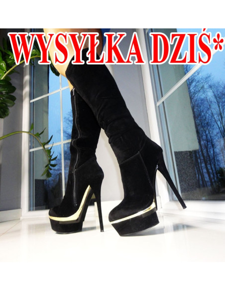 MELNI AUGSTIE STILETTO ZĀBAKI ZAMŠĀDAS  - 3