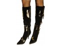 BOTTES EN DAIM ACCESSOIRES EN OR - 3