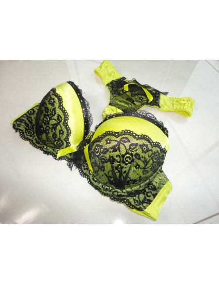 SET DE SUBIECȚIE GALBEN NEON NEGRU - 2