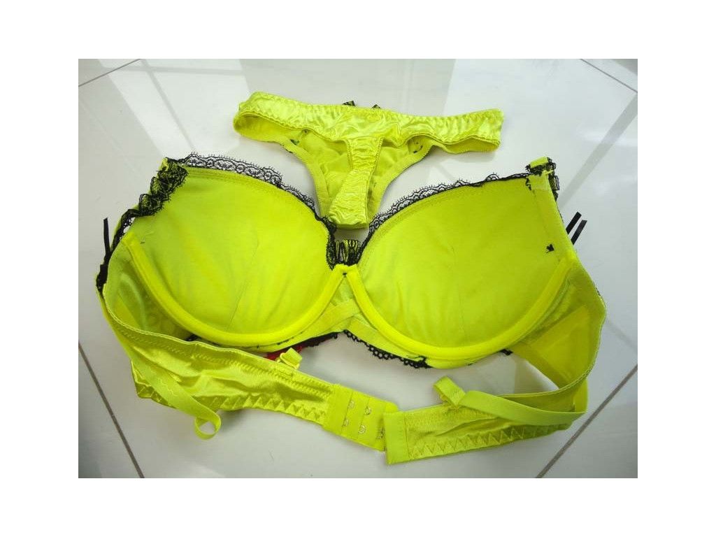 DESSOUS-SET GELB NEONSCHWARZ - 3