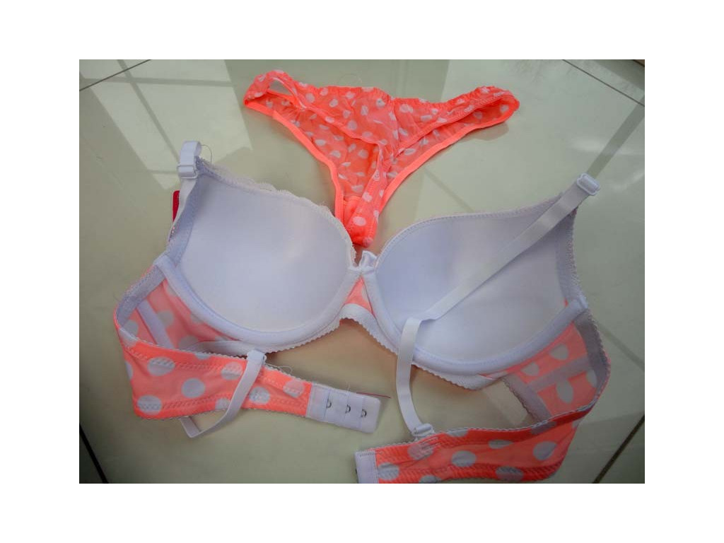 SPODNÍ PRÁDLO SADA PINK BÍLÝCH BODŮ - 3