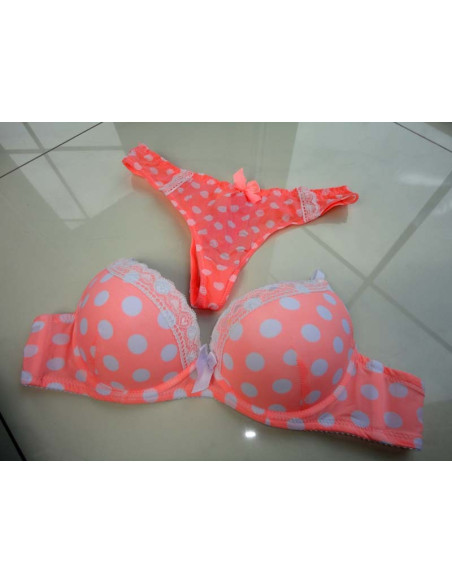 SPODNÍ PRÁDLO SADA PINK BÍLÝCH BODŮ - 2