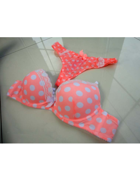 SPODNÍ PRÁDLO SADA PINK BÍLÝCH BODŮ - 1