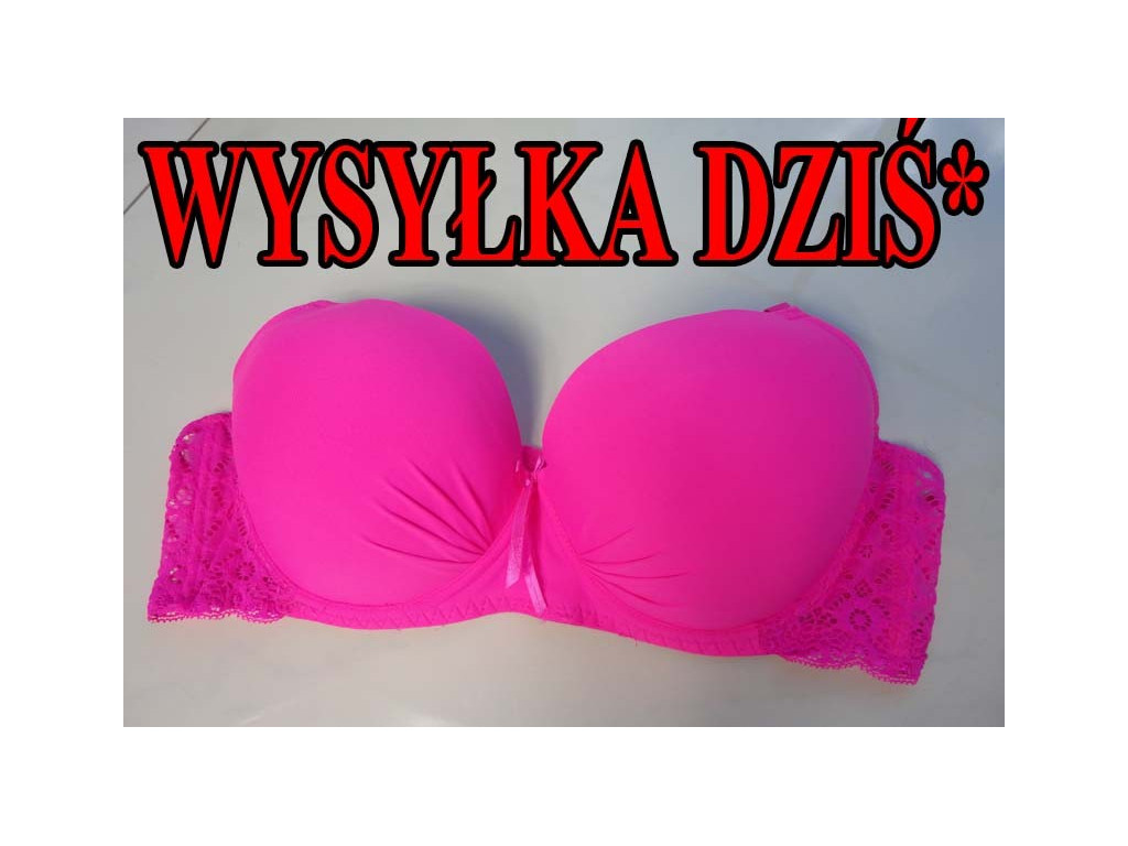 BIUSTONOSZ RÓŻOWY GŁADKI KORONKA MODELUJĄCY