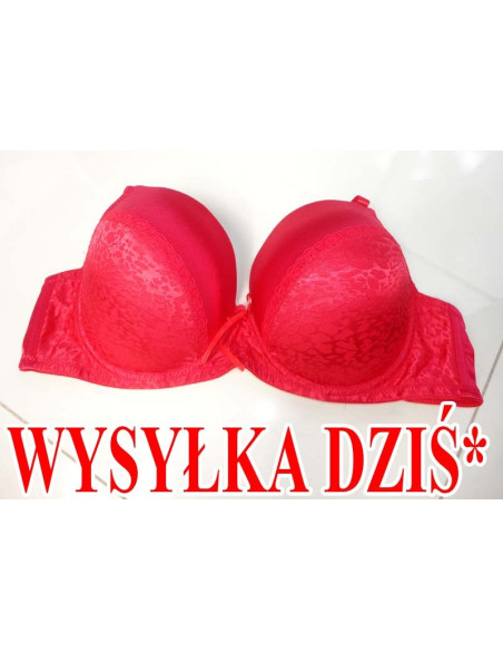 ČERVENÁ PODPRSENKA S TVÁŘENÍM ČIPKY - 1