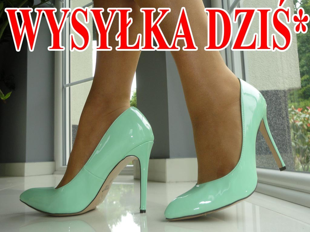 SZPILKI WYSOKIE ZIELONE MIĘTOWE GREEN