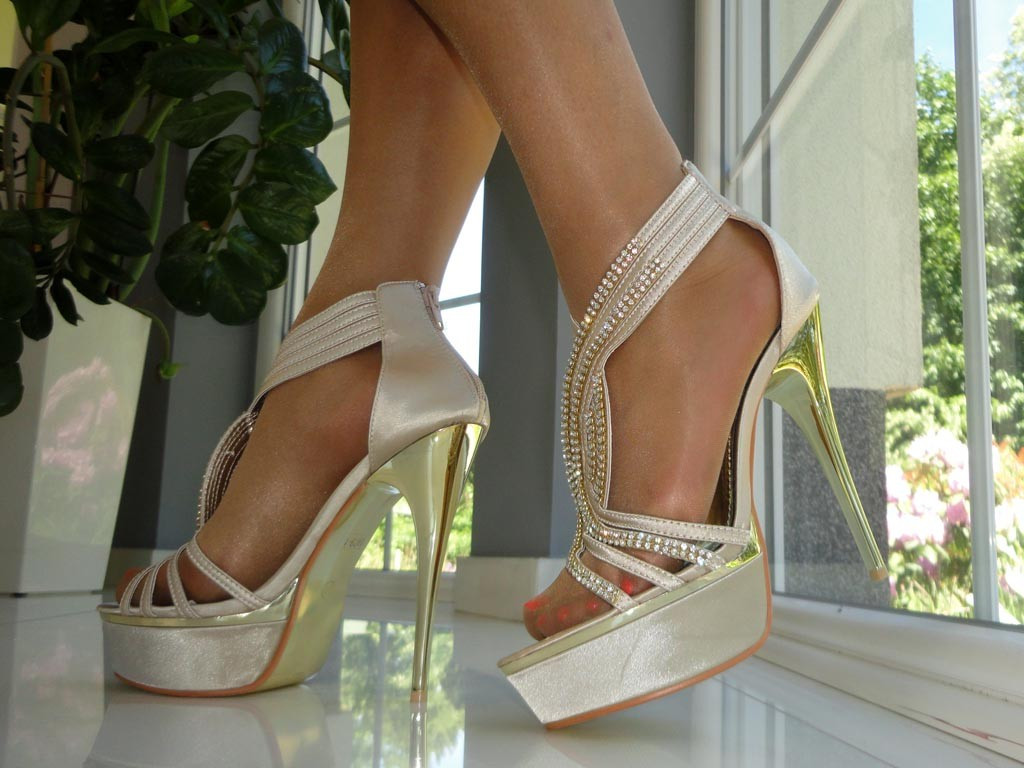 SMILŠKRĀSAS AUGSTAS STILETTO SANDALES AR CIRKONIEM - 6