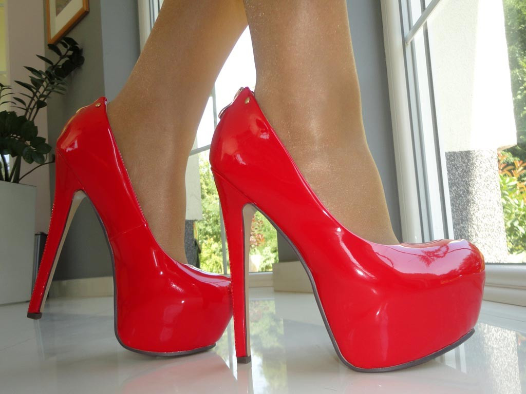 NEW SZPILKI CZERWONE RED LAKIEROWANE EKSPRES
