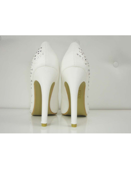ÉPINGLES DENTELLE BLANCHE À PAILLETTES MATTES - 6