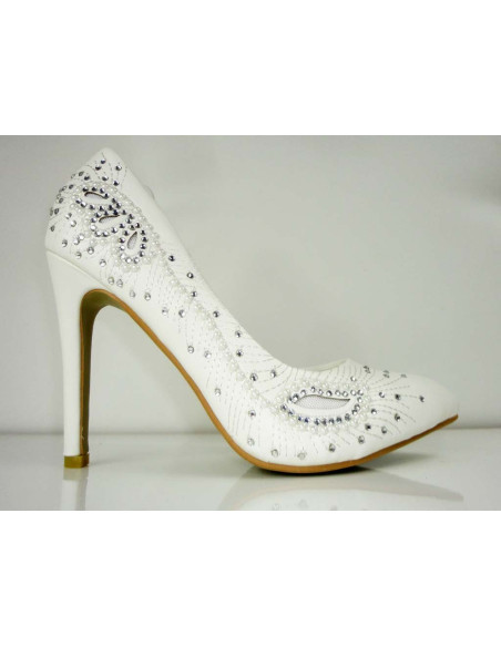 WHITE MATTE PINK PINK LACE, SEQUINS - 3