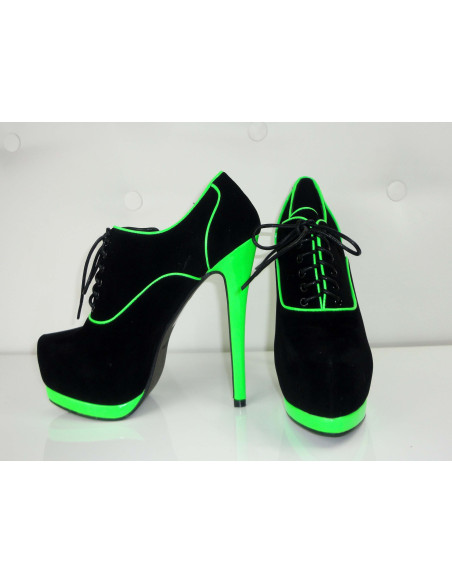 AUGSTIE STILETTOS MELNI ZĀBAKI ZAĻI - 2