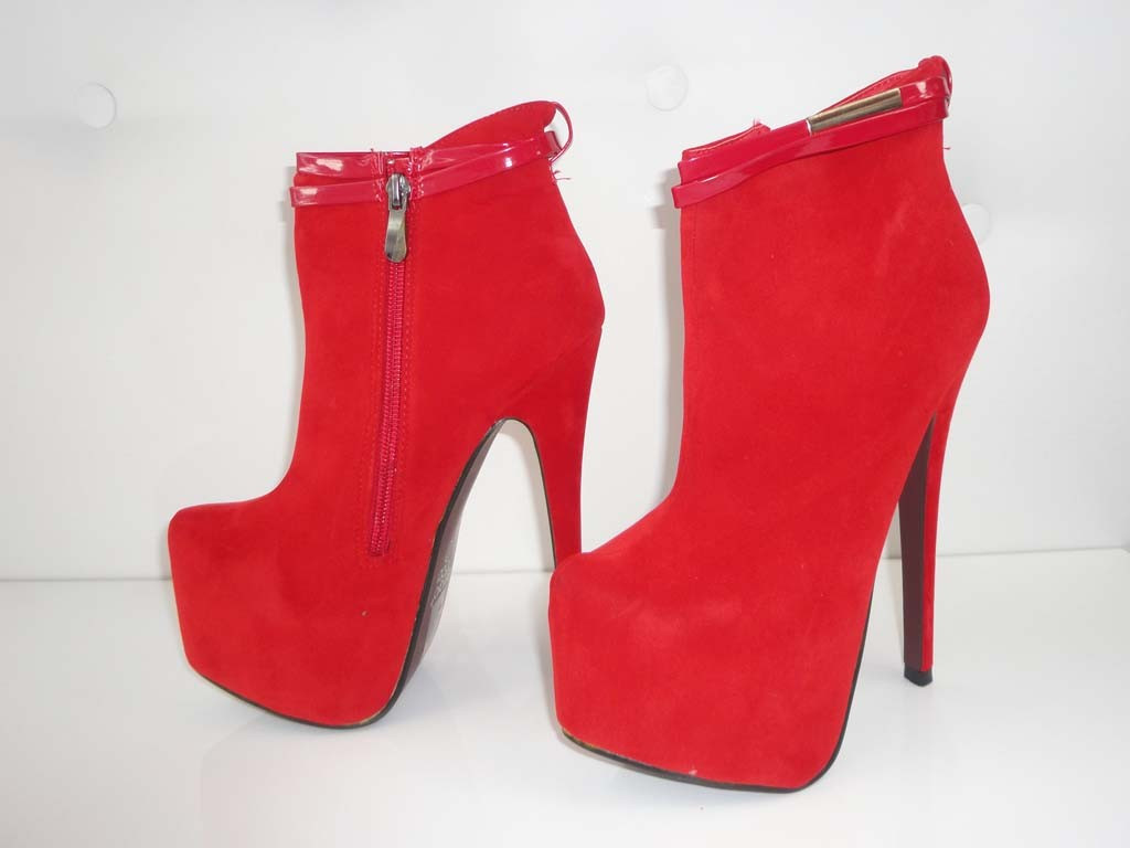 BOTTES HAUTES EN DAIM ROUGE - 2