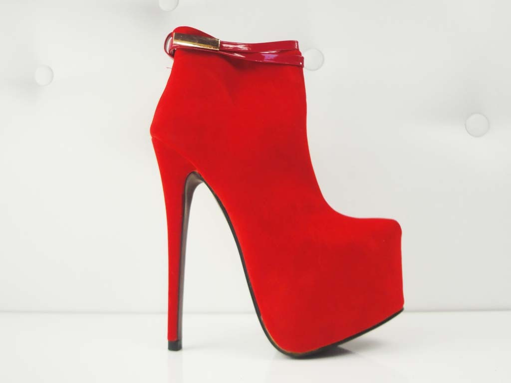 BOTTES HAUTES EN DAIM ROUGE - 3