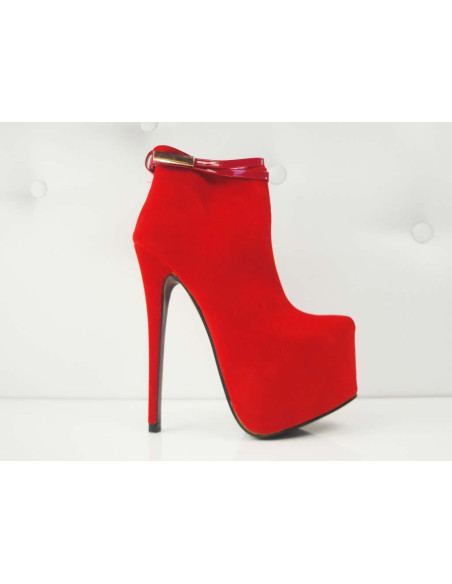 BOTTES HAUTES EN DAIM ROUGE - 3