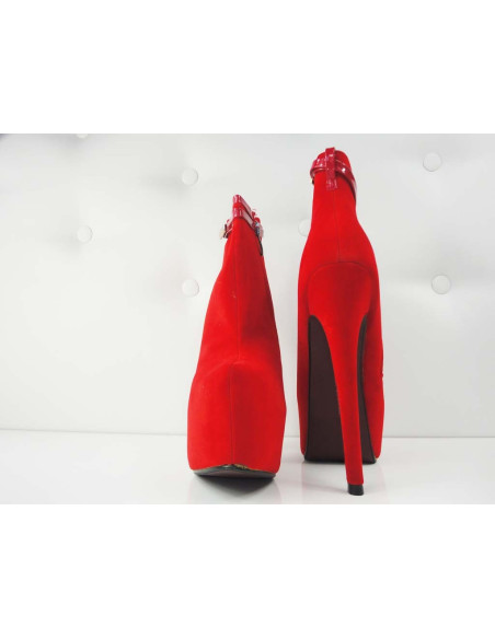 PINS HOHE ROTE WILDLEDERSTIEFEL - 4