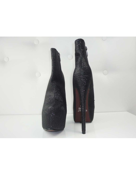 TOCURI ÎNALTE, CIZMETE BLACK GLITTER - 4