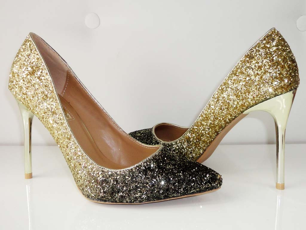 CLASSIC BLACK GLITTER PINS - 2