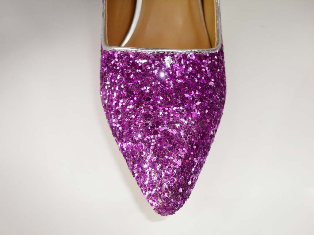 PURPLE GLITTER CLASSIC PURPLE PINS - 5