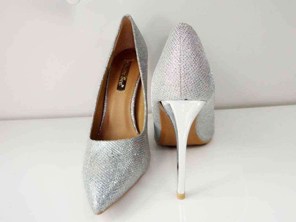 Klasszikus ezüst csillogó tűk - 3