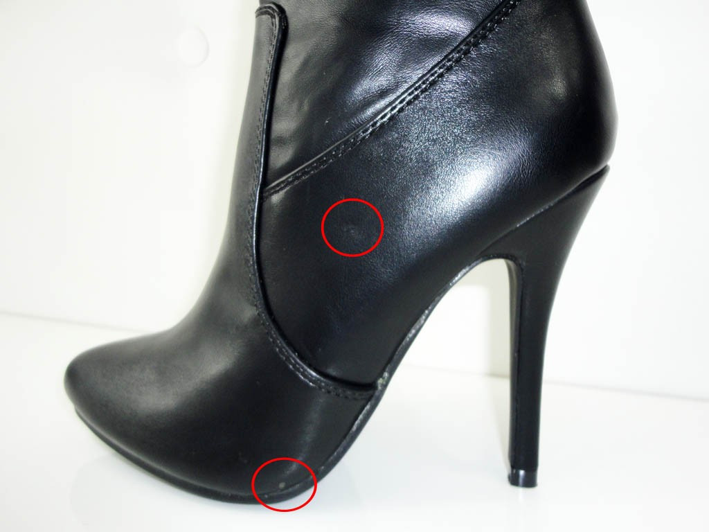 BLACK TALL MUSKETEERS BOOTS BEHIND THE KNEE ECO LEATHER - 7