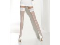 Wedding stockings 20 self-supporting bottoms with stitching - 2