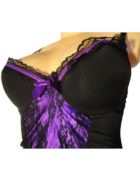 NACHTHEMD PUSH-UP-SCHLEIFEN VIOLETT - 3