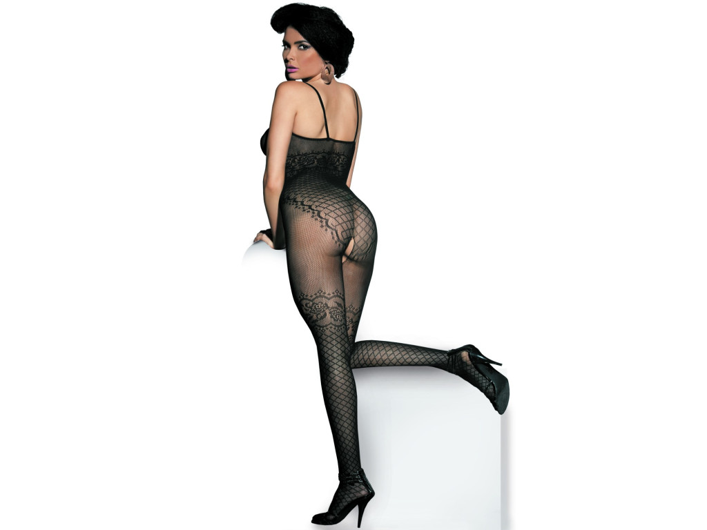 BODYSTOCKING OBSESIVE BLACK CORNERED SEXY - 2