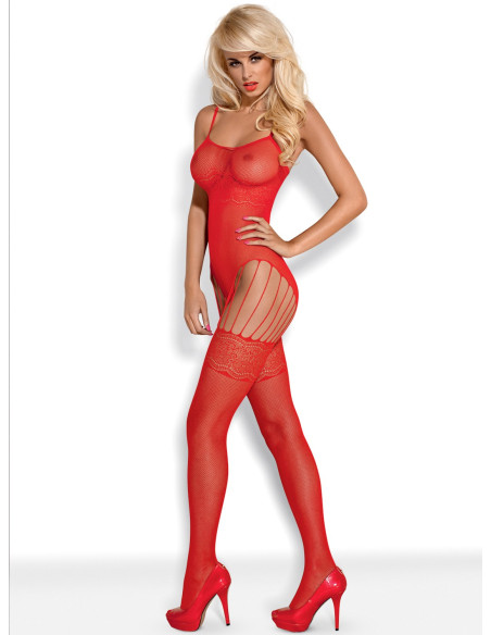 BODYSTOCKING SARKANS APSĒSTS SEKSĪGS - 1