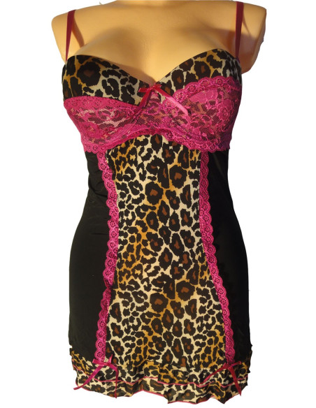 CHEMISE DE NUIT PUSH-UP ROSE PANTHÈRE  - 2