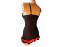 CHEMISE DE NUIT PUSHUP RAYÉE ROUGE - 3