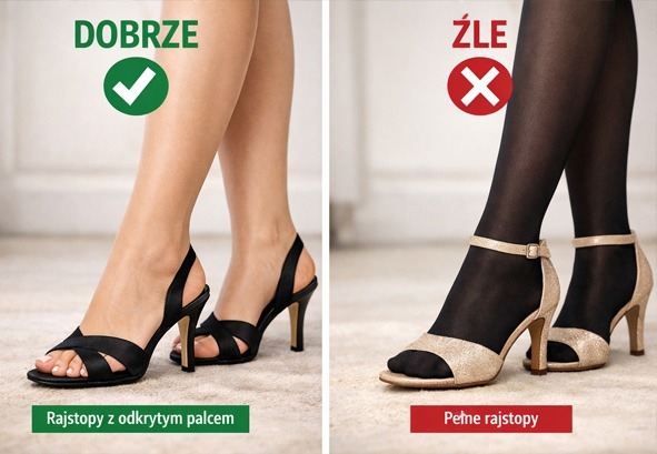 Jakie rajstopy do butów z odkrytym palcem i dlaczego ma to znaczenie.